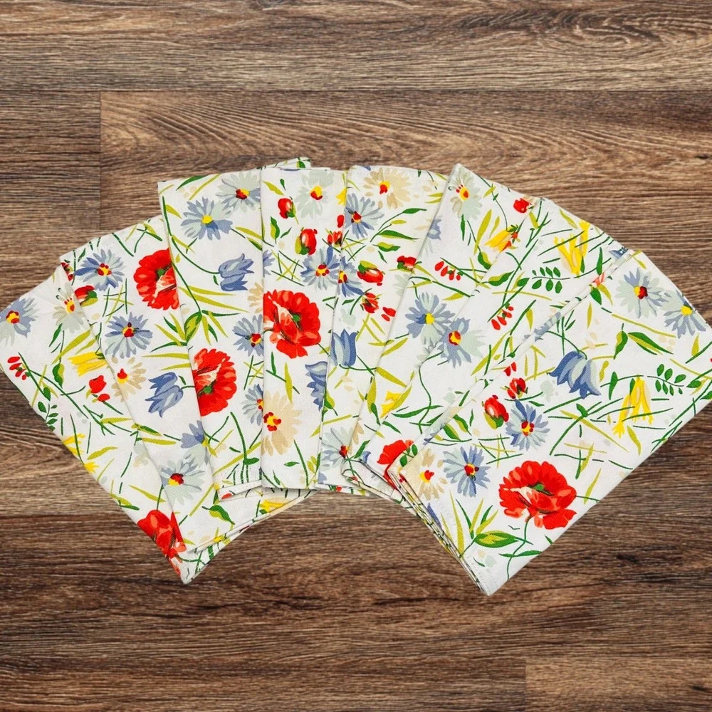 Ralph Lauren Georgica Gardens Multicolored Floral Print 8 Piece Napkins 20